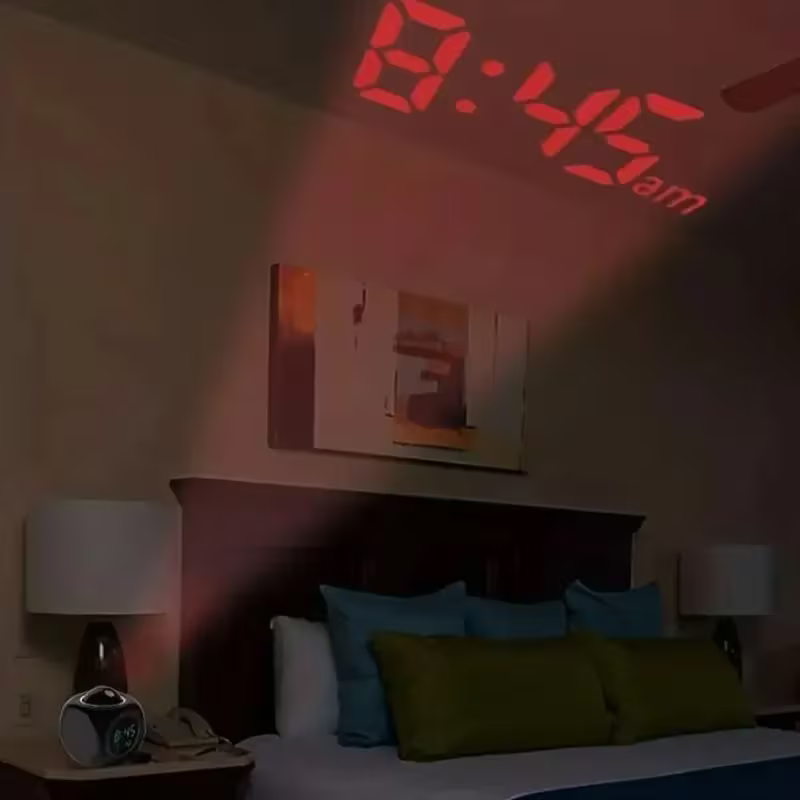 ساعة منبه عرض LCD